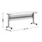 Flash Furniture Palmer 72in. x 24in. HD Nesting Table w/T-Legs, Modesty Panel, 1in. Thick White Tabletop, Gry Frame MT-M7224-T-LEG-WHTGRY-GG - alternate 9